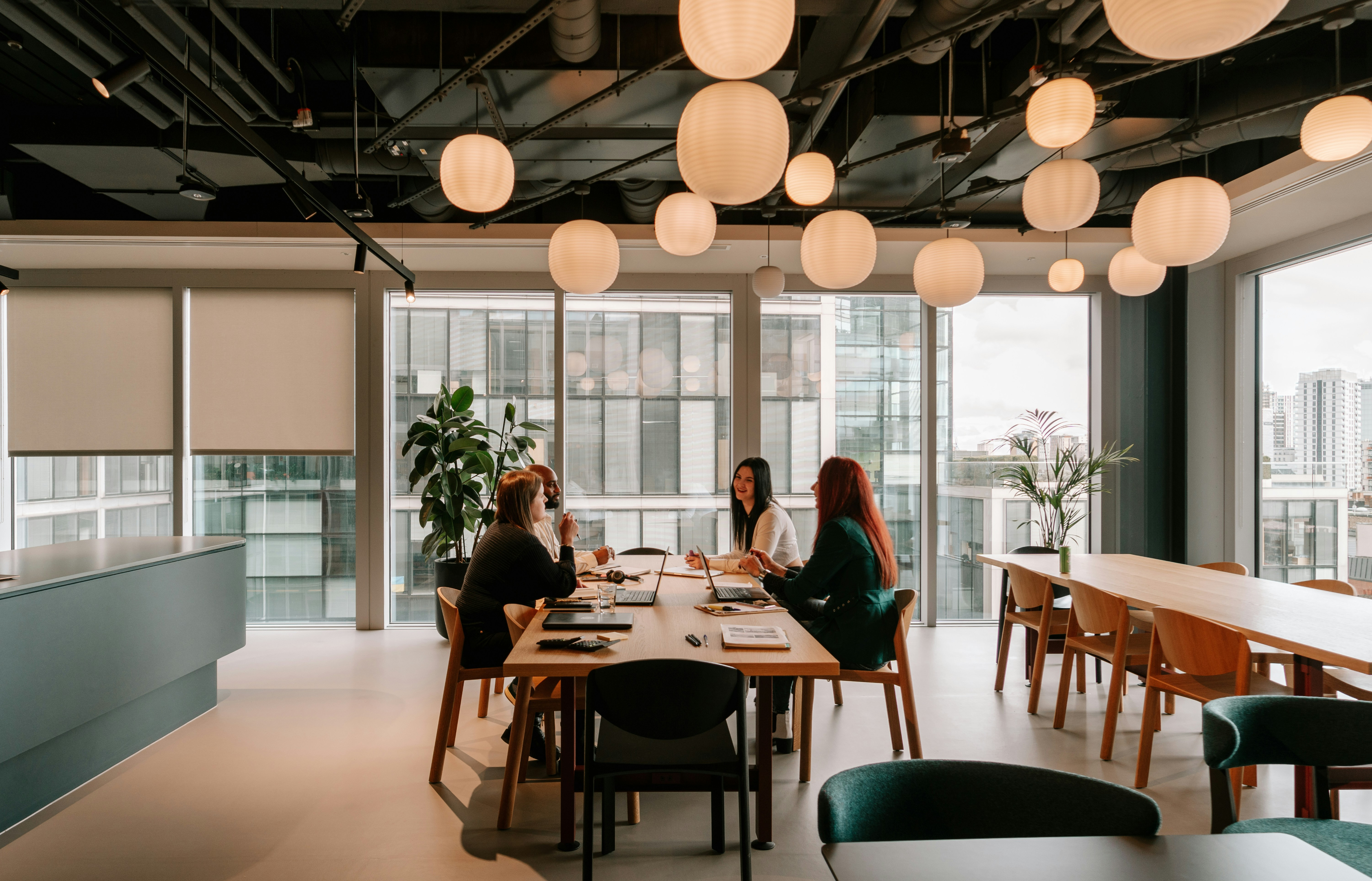 Team meeting in a bright office